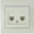 Lezard MIRA розетка ТF двойная крем 701-0303-138