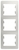 Schneider electric GLOSSA 3-постовая РАМКА, вертикальная, ПЕРЛАМУТРОВЫЙ GSL000607