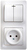 Schneider electric GLOSSA БЛОК: розетка+ 2кл. выкл. с подсв. белый GSL000173