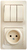 Schneider electric GLOSSA БЛОК: розетка+3-кл.выкл, крем GSL000276