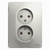 Schneider electric GLOSSA РОЗЕТКА двойная без заземления,16А, в сборе, ПЕРЛАМУТРОВЫЙ GSL000620