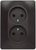 Schneider electric GLOSSA РОЗЕТКА двойная без заземления,16А, в сборе, ШОКОЛАД GSL000820