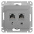Schneider electric GLOSSA РОЗЕТКА двойная RJ11+RJ45, кат.5E, АЛЮМИНИЙ GSL000385 Schneider electric GLOSSA РОЗЕТКА двойная RJ11+RJ45, кат.5E, АЛЮМИНИЙ GSL000385