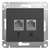 Schneider electric GLOSSA РОЗЕТКА двойная RJ11+RJ45, кат.5E, механизм, АНТРАЦИТ GSL000785 Schneider electric GLOSSA РОЗЕТКА двойная RJ11+RJ45, кат.5E, механизм, АНТРАЦИТ GSL000785