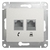 Schneider electric GLOSSA РОЗЕТКА двойная RJ11+RJ45, кат.5E, механизм, ПЕРЛАМУТРОВЫЙ GSL000685 Schneider electric GLOSSA РОЗЕТКА двойная RJ11+RJ45, кат.5E, механизм, ПЕРЛАМУТРОВЫЙ GSL000685