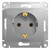 Schneider electric GLOSSA РОЗЕТКА с заземлением, АЛЮМИНИЙ GSL000343