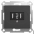 Schneider electric GLOSSA USB РОЗЕТКА, 5В /1400 мА, 2 х 5В /700 мА, механизм, АНТРАЦИТ GSL000732