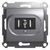 Schneider electric GLOSSA USB РОЗЕТКА, АЛЮМИНИЙ GSL000332
