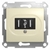 Schneider GLOSSA розетка USB 5B/1400mA 2*5B/700mA крем механизм GSL000232