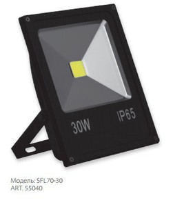 FERON прожектор светодиодный черный 30W IP65 6400K SFL70-30