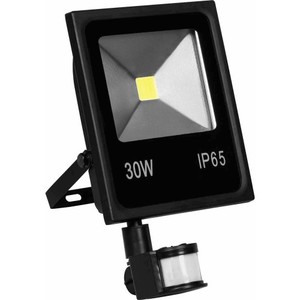 FERON прожектор светодиодный с датчиком,прямоугольный 1LED*20W IP44 черный LL-511