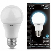 Gauss лампа светодиодная ЛОН А60 Е-27 7W холодная 4100K 102502207
