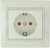 Lezard MIRA розетка с/з cо шторкой крем 701-0303-124