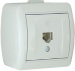 Lezard NATA розетка ТF белая 710-0200-137
