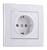 Lezard RAIN Розетка с защитой от детей керамика белая 703-0288-124