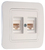 Makel Lillium розетка CAT5e + CAT5e белая 71036